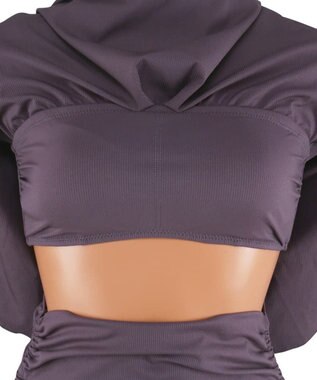 San-ai Resort（三愛水着楽園） ワンピ見えハイウエストビキニ　9M・11L　【San-ai Resort（サンアイリゾート）】 グレー