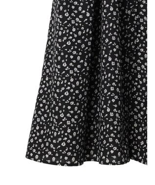 Green Parks ２ｗａｙ小花柄ギャザーシャツワンピース Black