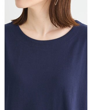 Green Parks 脇プリーツドッキングチュニック Navy