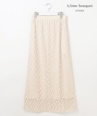 自由区 【カトリエムブーケ】Fleurs flottantes フラワーモチーフスカート エクリュ