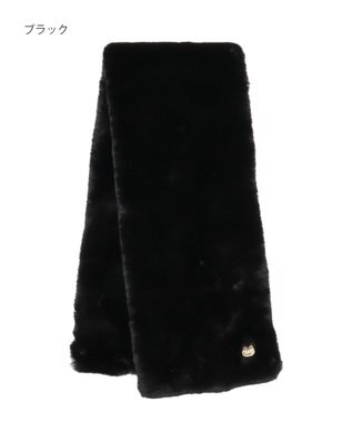 MOONBAT 【FUDGE11月号掲載】PAUL & JOE ACCESSOIRES フェイクファービッグマフラー ブラック