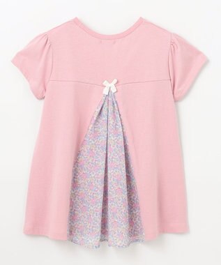 ANY KIDS 接触冷感 しろくま バックシャン Tシャツ ピンク×花柄