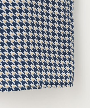 J.PRESS LADIES L 千鳥プリント フリル襟 カットソー ネイビー系5