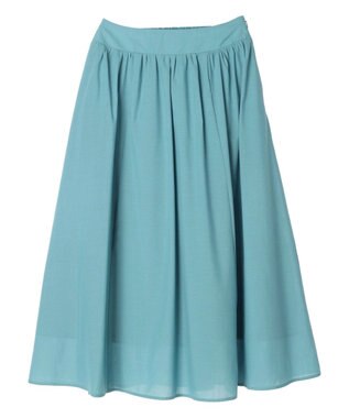 earth music&ecology ギャザーフレアスカート Blue