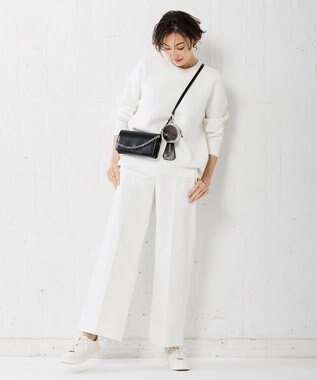 ICB 【洗える】コットンポリエステルスムース プルオーバー オフホワイト系