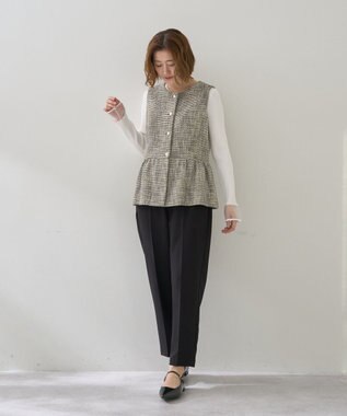 YECCA VECCA 【2点SET】バックフリルデザインセットアップ Black