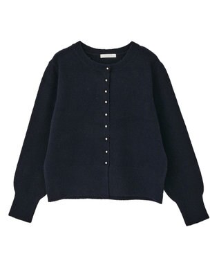 Green Parks 金釦コンパクトニットカーディガン Navy
