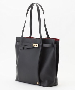 LA BAGAGERIE コンビカラーA4トートバッグ ブラック