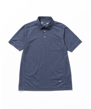 JOSEPH ABBOUD MOUNTAIN 【吸水速乾・通気性】ミズノコラボ DRY AEROFLOW ポロシャツ ネイビー系
