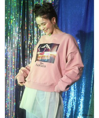 Green Parks ＦＡＮＴＡＳＩＡ／プリント裏毛プルオーバー Pink