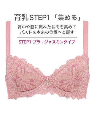 BRADELIS New York 【BRADELIS New York / 育乳補整ブラ・STEP1 集める】ジャスミンステップ1ブラ24S2 ピンク