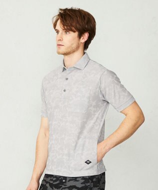 JOSEPH ABBOUD MOUNTAIN 【UNISEX】クールスキンガードカモ ポロシャツ ライトグレー系7