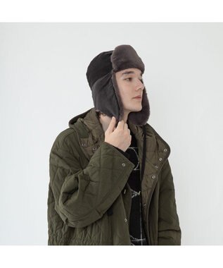 林八百吉商店 un chapeau  コーデュロイアビエイター グレー