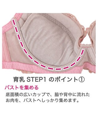 BRADELIS New York 【BRADELIS New York / 育乳補整ブラ・STEP1 集める】ジャスミンステップ1ブラ24S2 ピンク