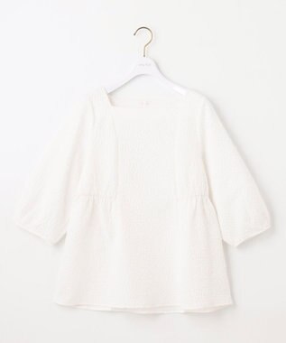 ANY SIS S 【洗える】フラワーエンボス ブラウス オフ