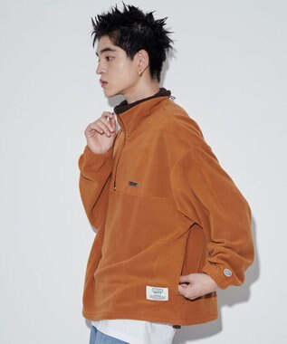 WEGO DISCUSフリースハーフジップPO キャメル