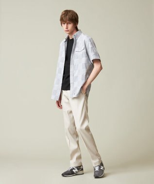 J.PRESS MEN 【クールマックス】サッカーパッチワーク シャツ ネイビー系9