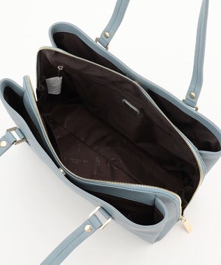 LA BAGAGERIE ベーシック　フェイクレザートート ライトブルー