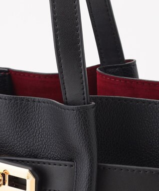 LA BAGAGERIE コンビカラーA4トートバッグ ブラック