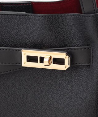 LA BAGAGERIE コンビカラーA4トートバッグ ブラック