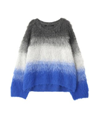 YECCA VECCA グラデーションシャギーニット Blue