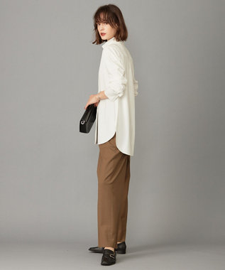 ICB 【洗える】ブラウスライクジャージー ボウタイデザインカットソー オフホワイト系