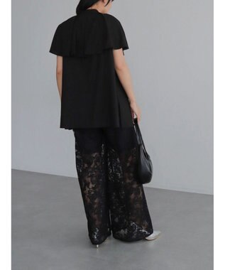 Green Parks ビックカラーナローブラウス Black