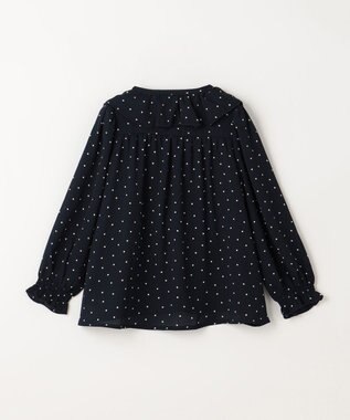 組曲 KIDS 【110-140cm】ラッフルドット ブラウス ネイビー系5