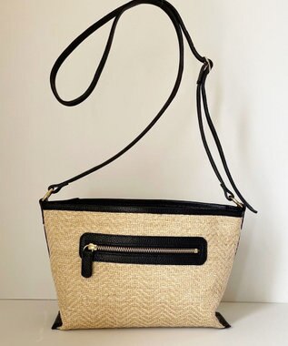 Hekhèr Le Style de Vie 【日本製 】ジュート×牛革 ショルダーバッグ ブラック