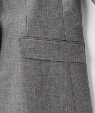 23区 S 【セットアップ対応】ファインネスウール ジャケット グレー系ストライプ