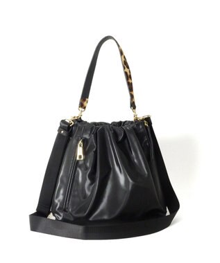 PELLE BORSA ミドルサイズショルダー W Face 4658 チアーズ ブラック