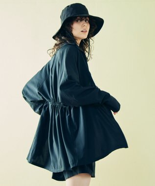 San-ai Resort（三愛水着楽園） 【WEB限定】5点セット バケットハット付きUVカット リブタンキニ+ラッシュガードセット水着【BeachQueen(ビーチクイーン）】 ブラック