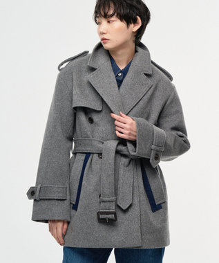 Ripo trenta anni DENIM PARTS MID CT ミドル丈ダブルコート