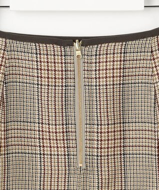 J.PRESS LADIES S 【リバーシブル】リバーチェック スカート ベージュ系