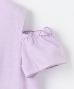 組曲 KIDS 【UVケア】【110-140㎝】バイカラー ワンピース ラベンダー