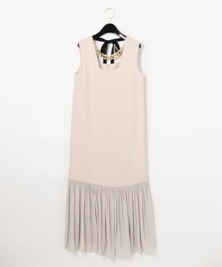 GRACE CONTINENTAL ネックレス付ティアードドレス