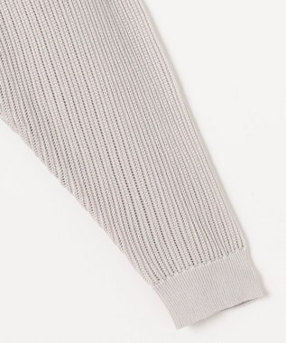 自由区 【洗える・XSサイズあり】ハイツイストコットンアセテートメッシュ カーディガン ベージュ系