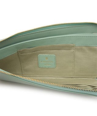 LANVIN en Bleu ペアル 薄マチLファスナー長財布 グリーン