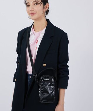 MINI PHONE CROSSBODY/ブラックシャイン / LeSportsac