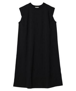 CRAFT STANDARD BOUTIQUE 接触冷感機能性フレンチスリーブワンピース Black