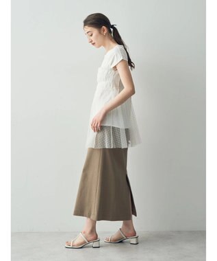 YECCA VECCA 【2点SET】マルチwayチュールオーバーキャミSET/Tee Off White