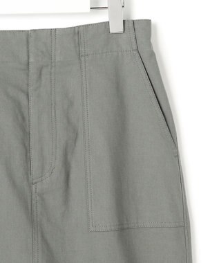 23区 L 【先行予約】スラブツイルストレッチ Iライン スカート カーキ