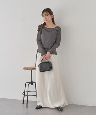 earth music&ecology 【SET2点】ツイストキャミレイヤードカットソー Gray