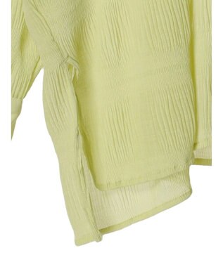 earth music&ecology クシュクシュシアーシャツ Lime Green