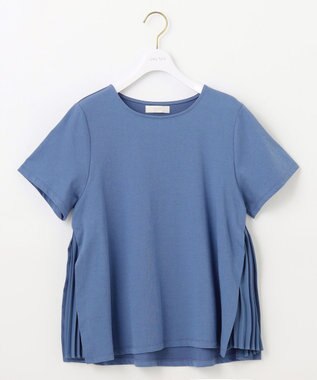 ANY SIS 【UVケア】サイドプリーツ カットソー ブルー