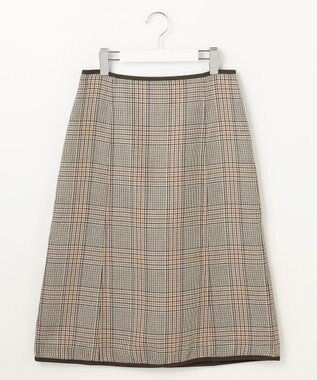 J.PRESS LADIES S 【リバーシブル】リバーチェック スカート ベージュ系