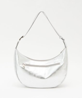 russet ソフトレザーラウンドショルダーバッグ【シルバー】(CE-1470-WEB) Silver