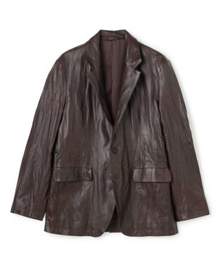 JOSEPH HOMME 【洗い加工】シュリンクエアレザー 　ジャケット ダークブラウン系
