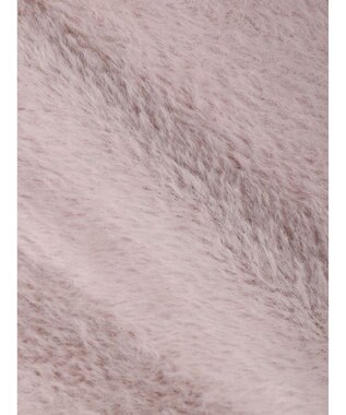 earth music&ecology ロングシャギーＶネックカーディガン Pink Beige