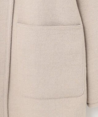 ANY SIS トリミングウールリバー コート アイボリーベージュ